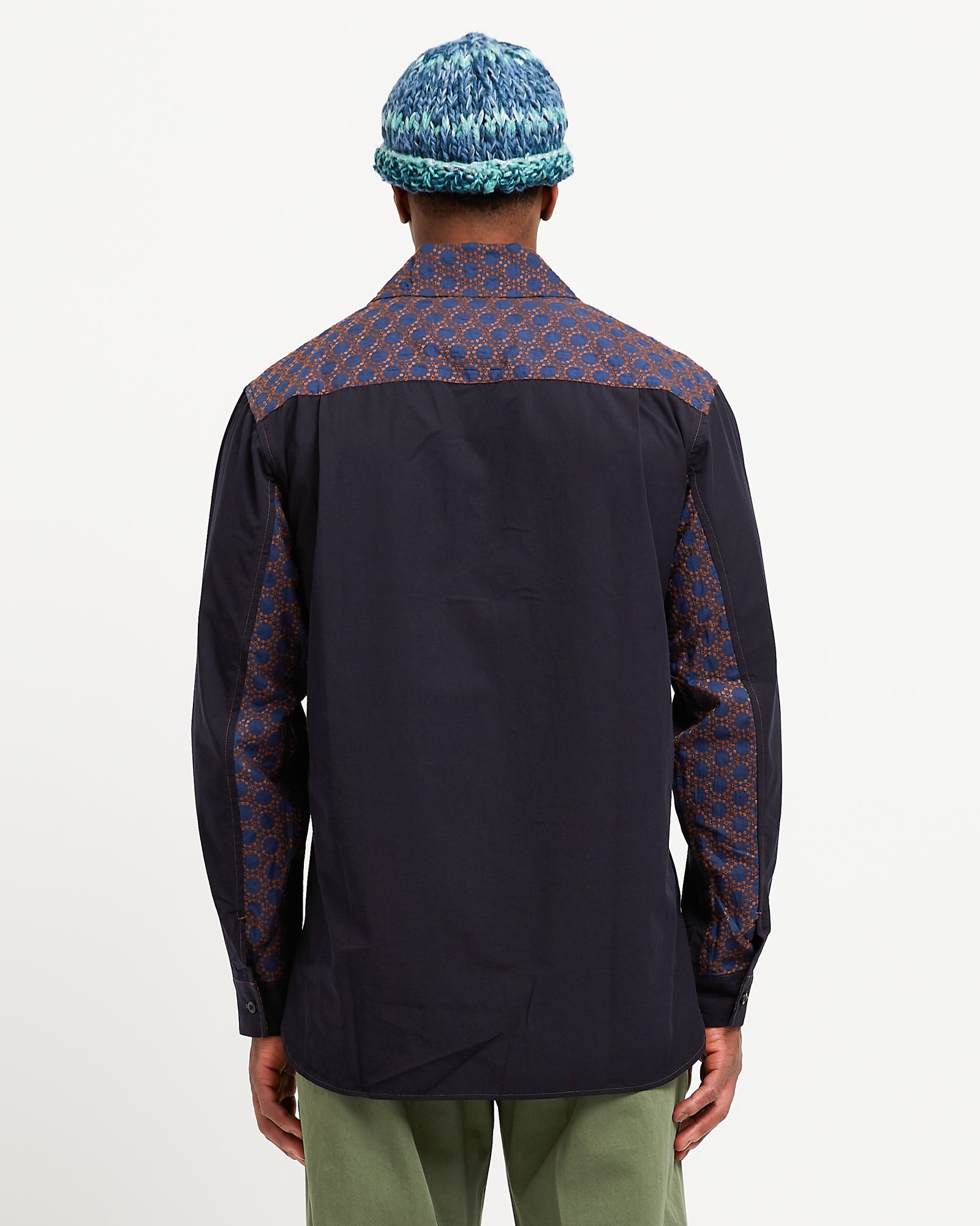 Embroidery Classic Shirt in Navy