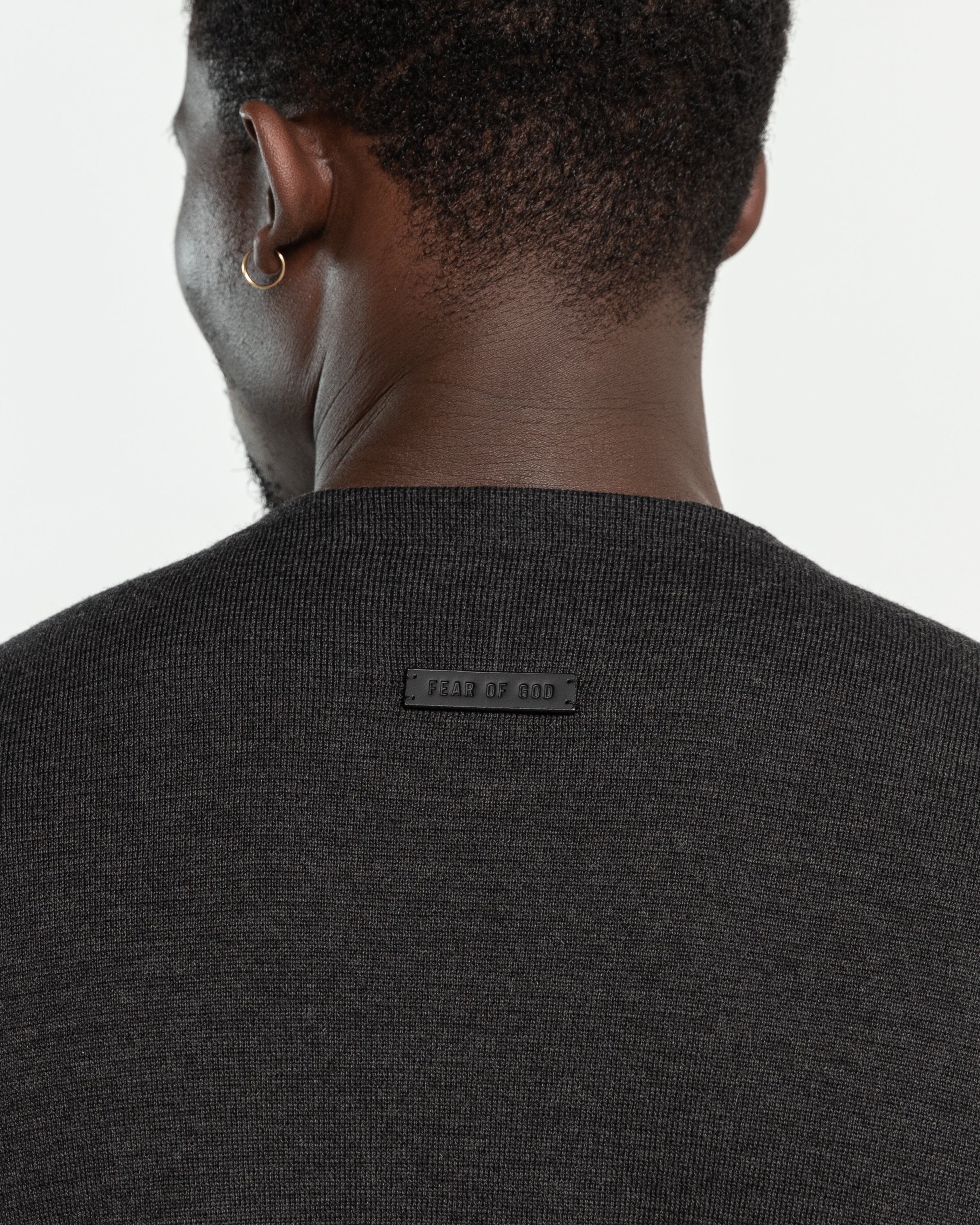 Merino Wool Crewneck in Black