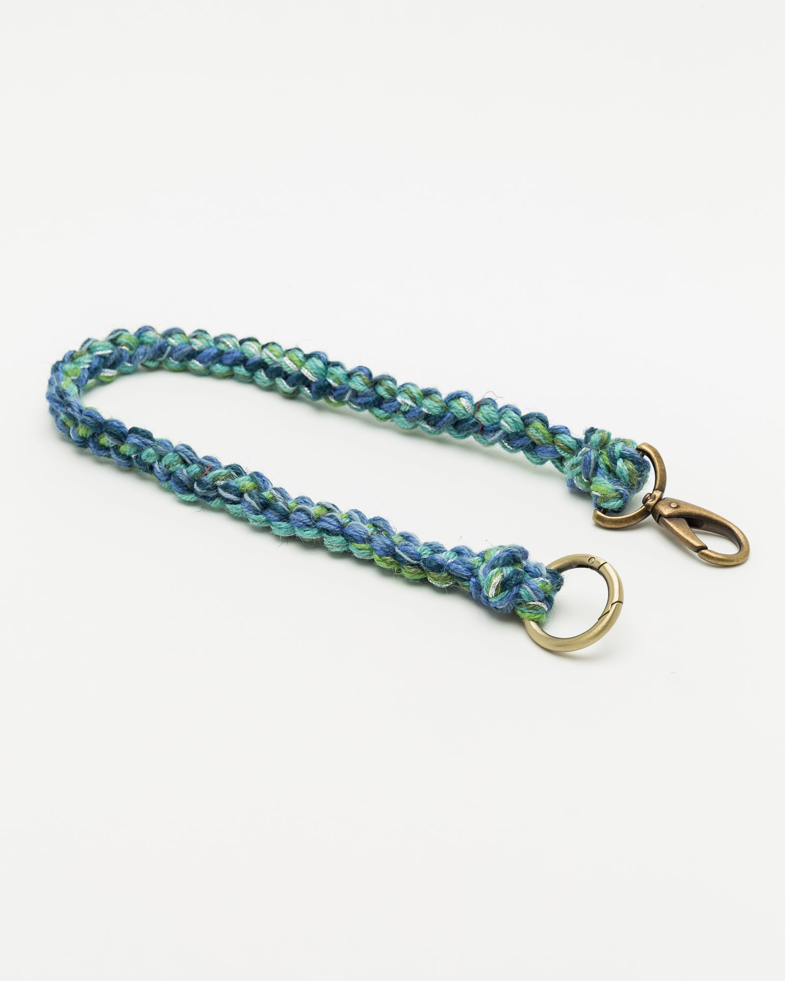 Hand Crochet Lanyard in Blue