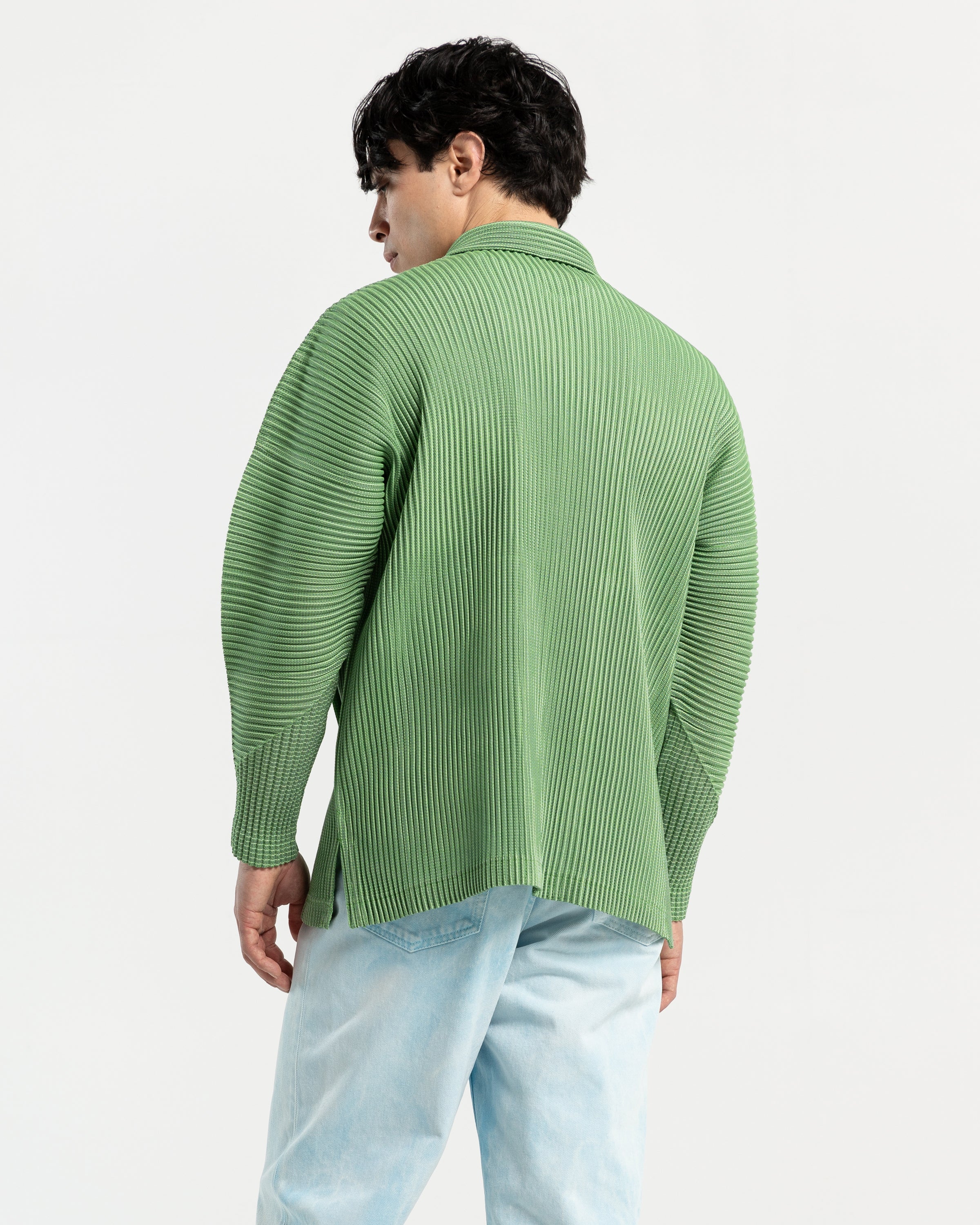 Leno Stripe Shirt in Green