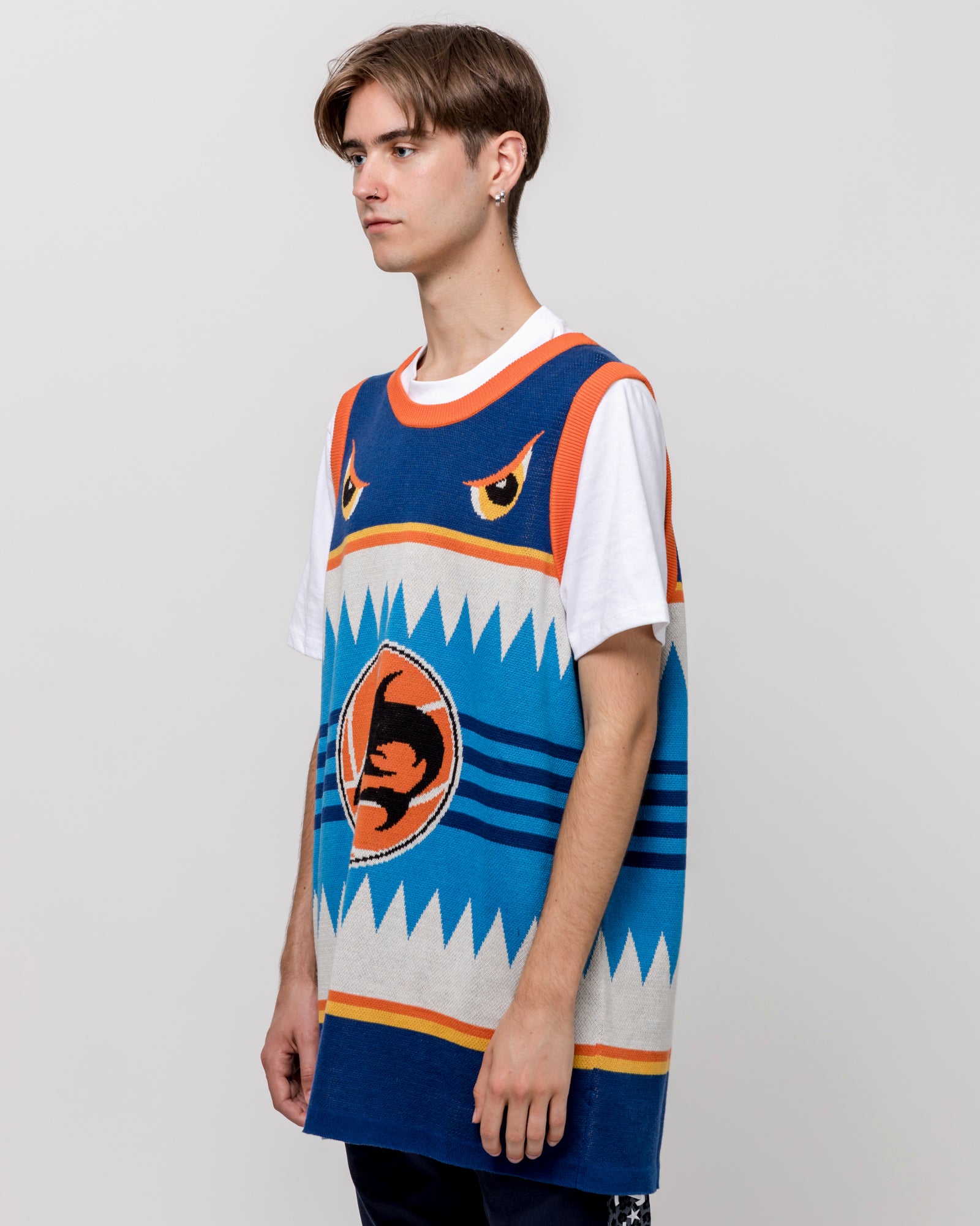 Basketball Tank Sweater in Blue