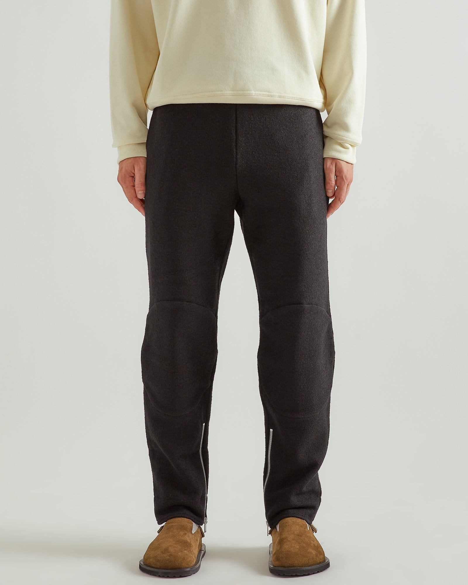 Jil Sander Felted Wool Pants in Black