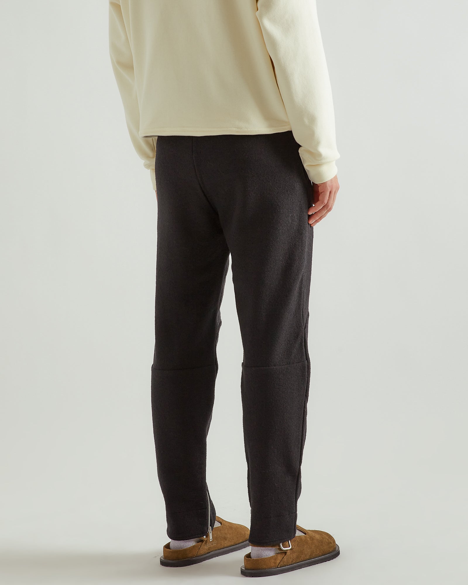 Jil Sander Felted Wool Pants in Black