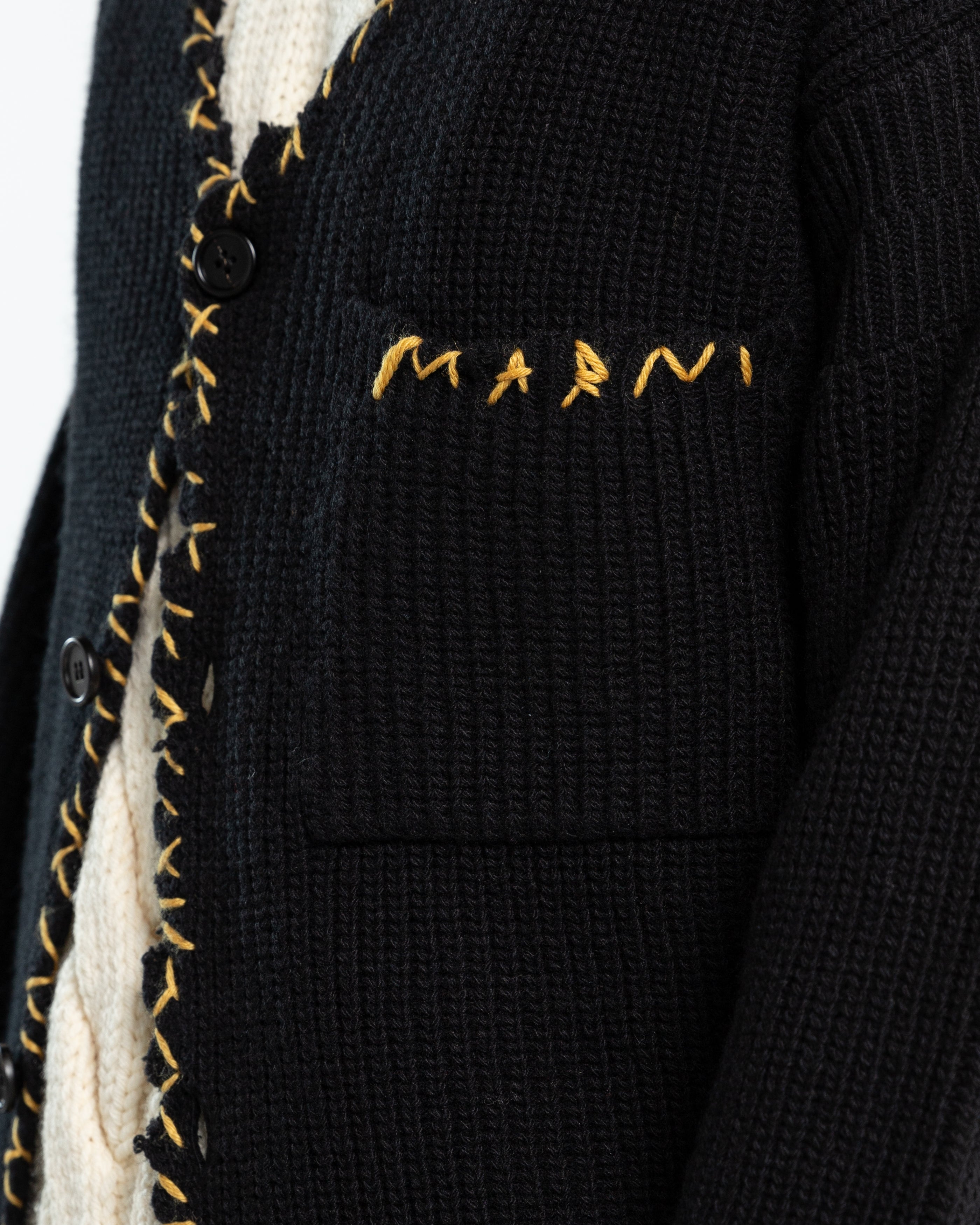Embroidered Cardigan in Black