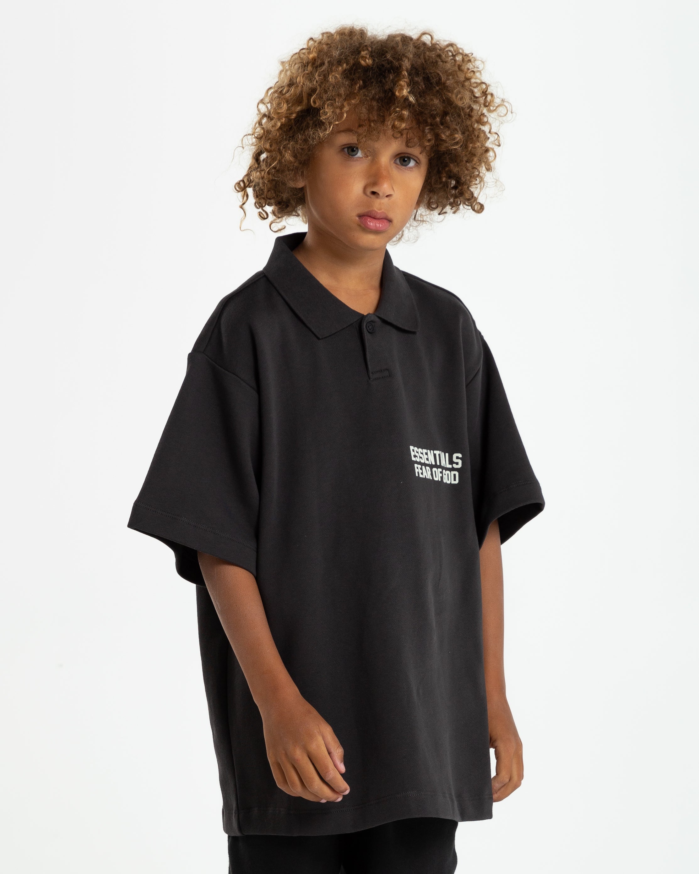 Kids' S/S Polo in Iron