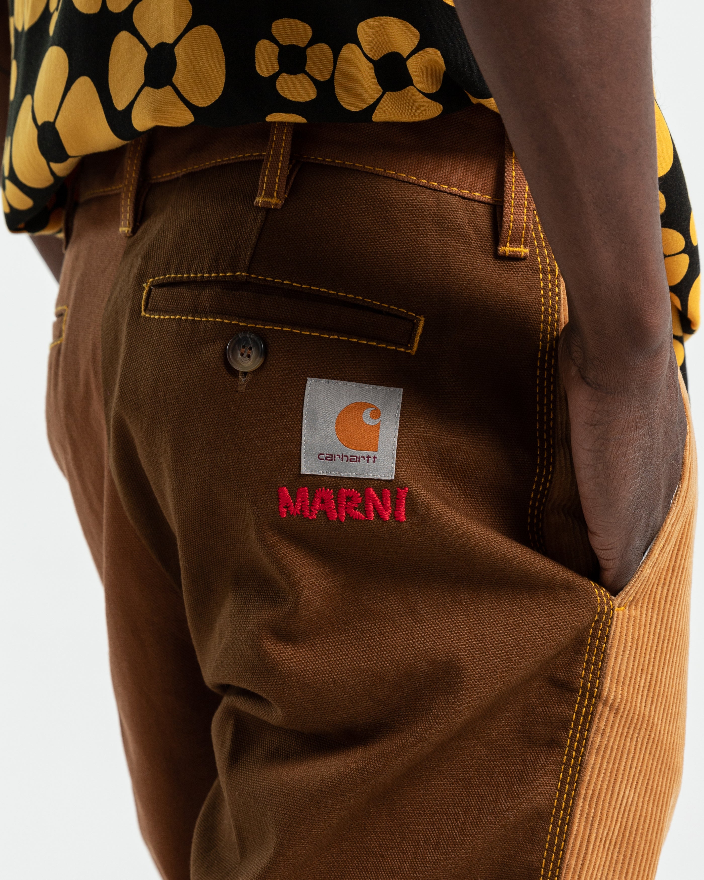 Canvas and Corduroy Work Pant in Tobacco