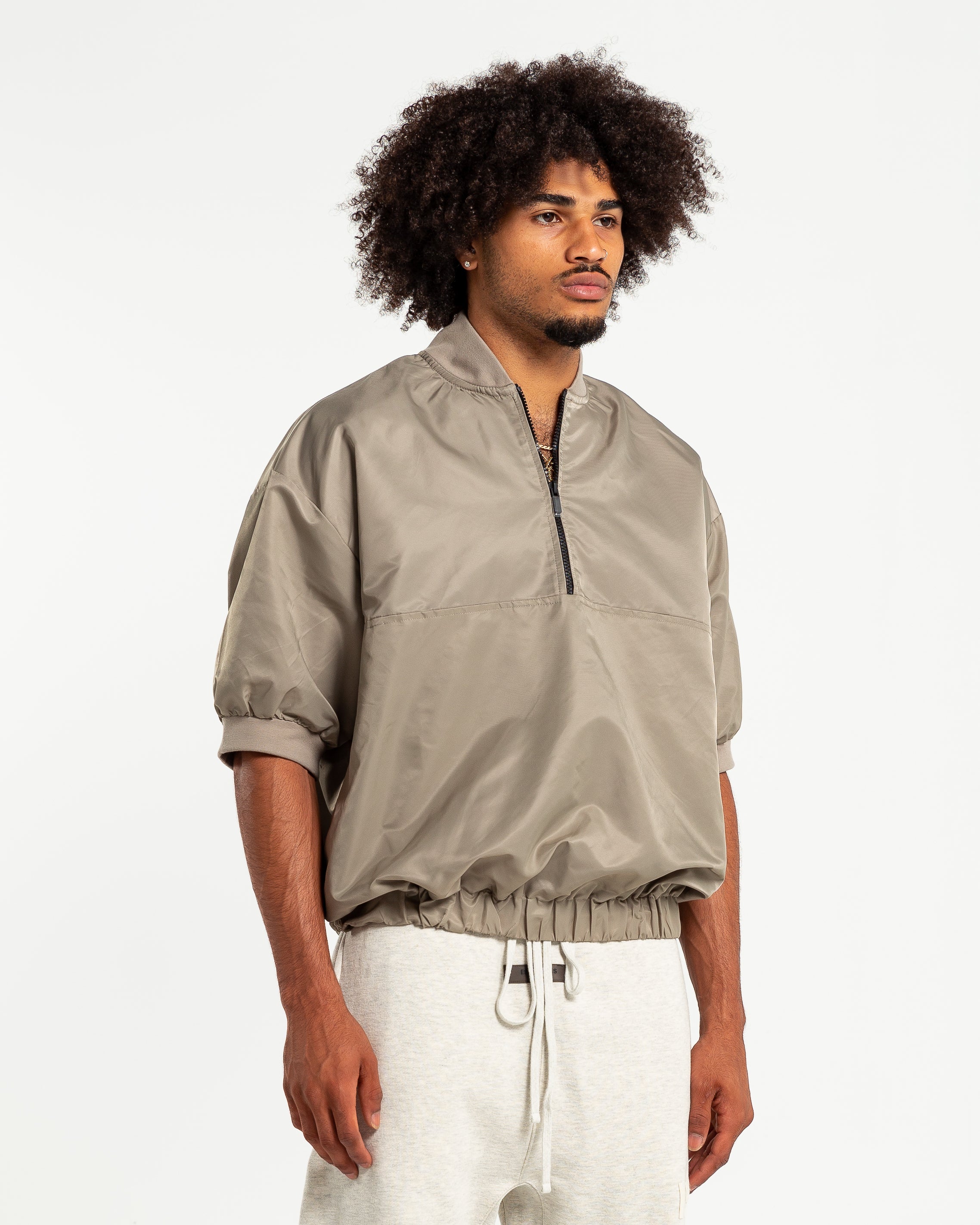 Men's Half Zip Pullover in Desert Taupe