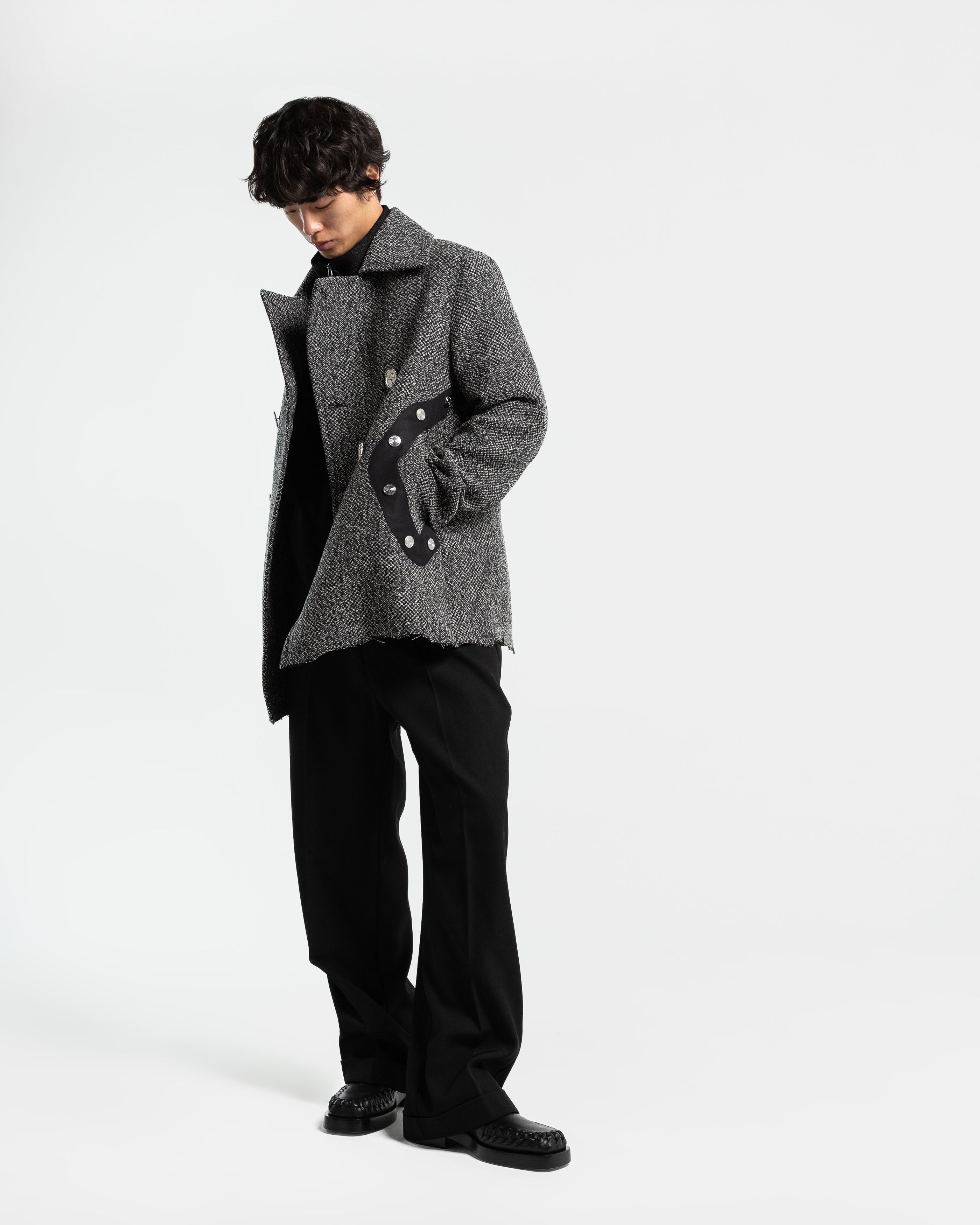 Alep Peacoat in Speckled Grey