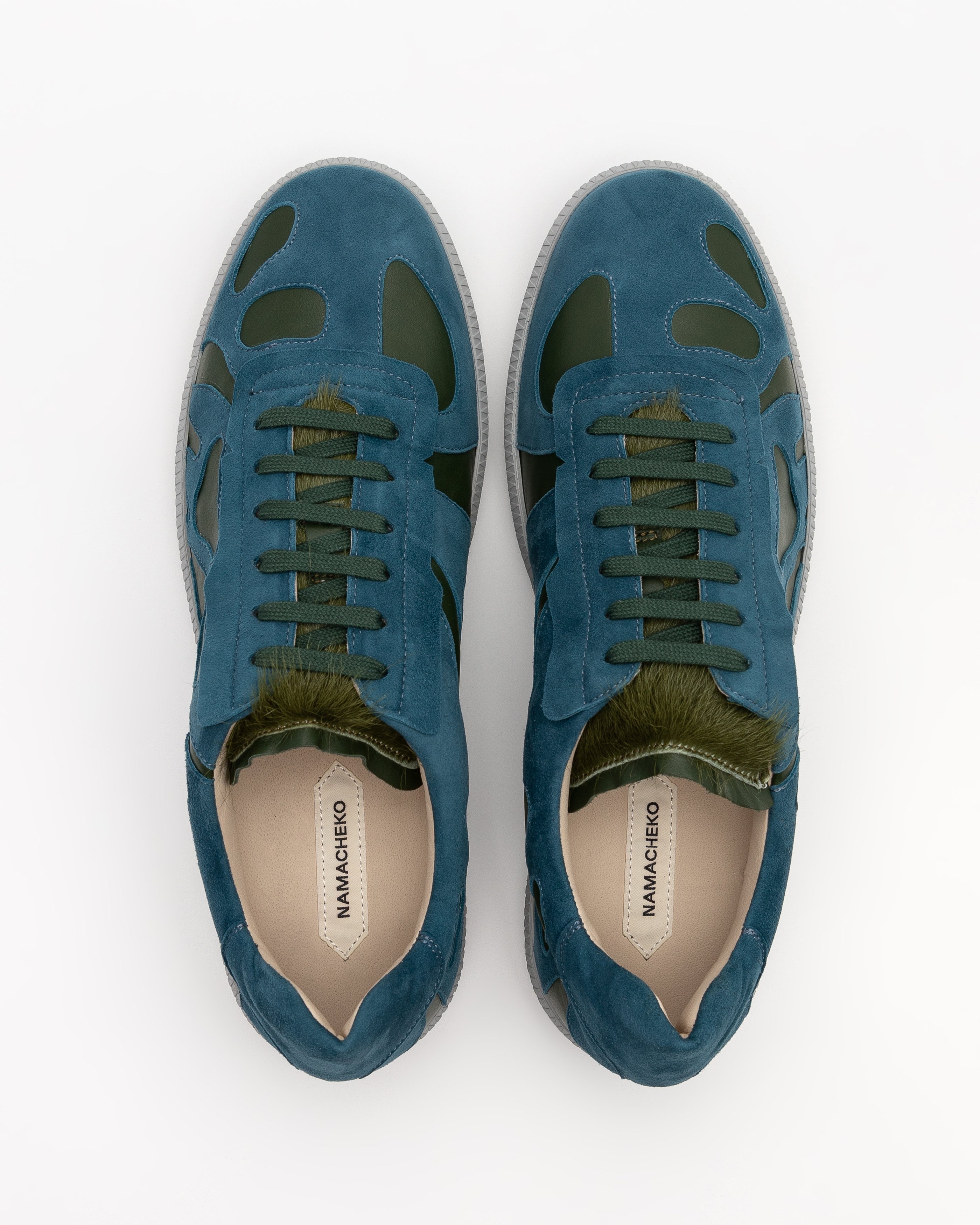 Murabi Sneakers in Sky Blue and Green