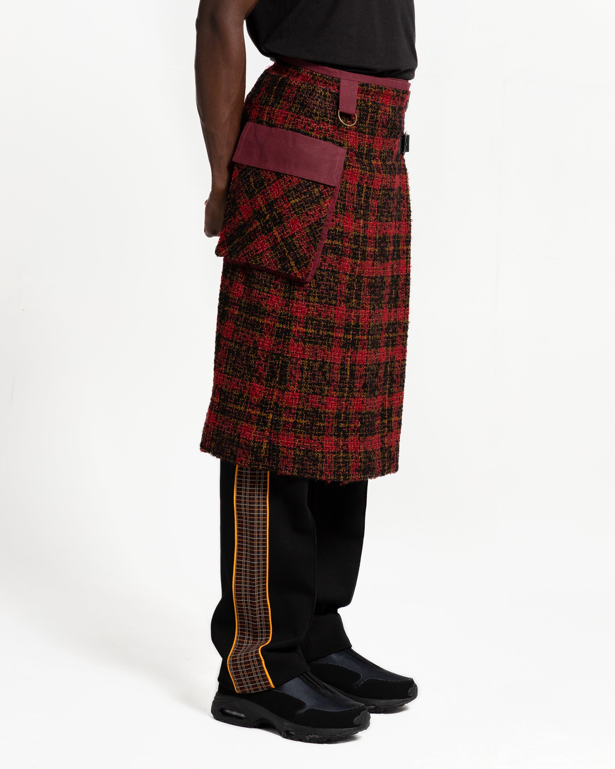Wrap Kilt in Red and Chocolate Check