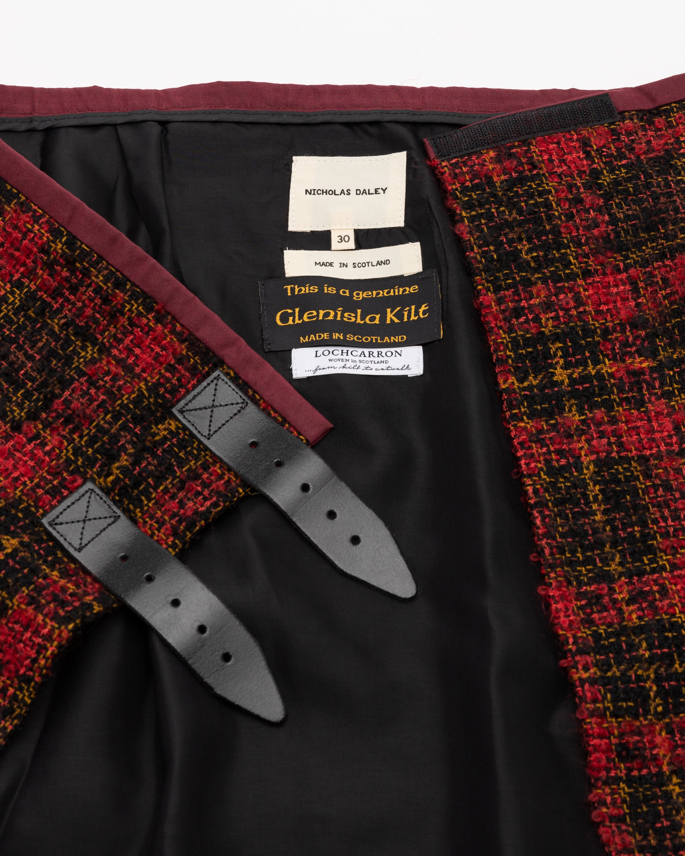 Wrap Kilt in Red and Chocolate Check