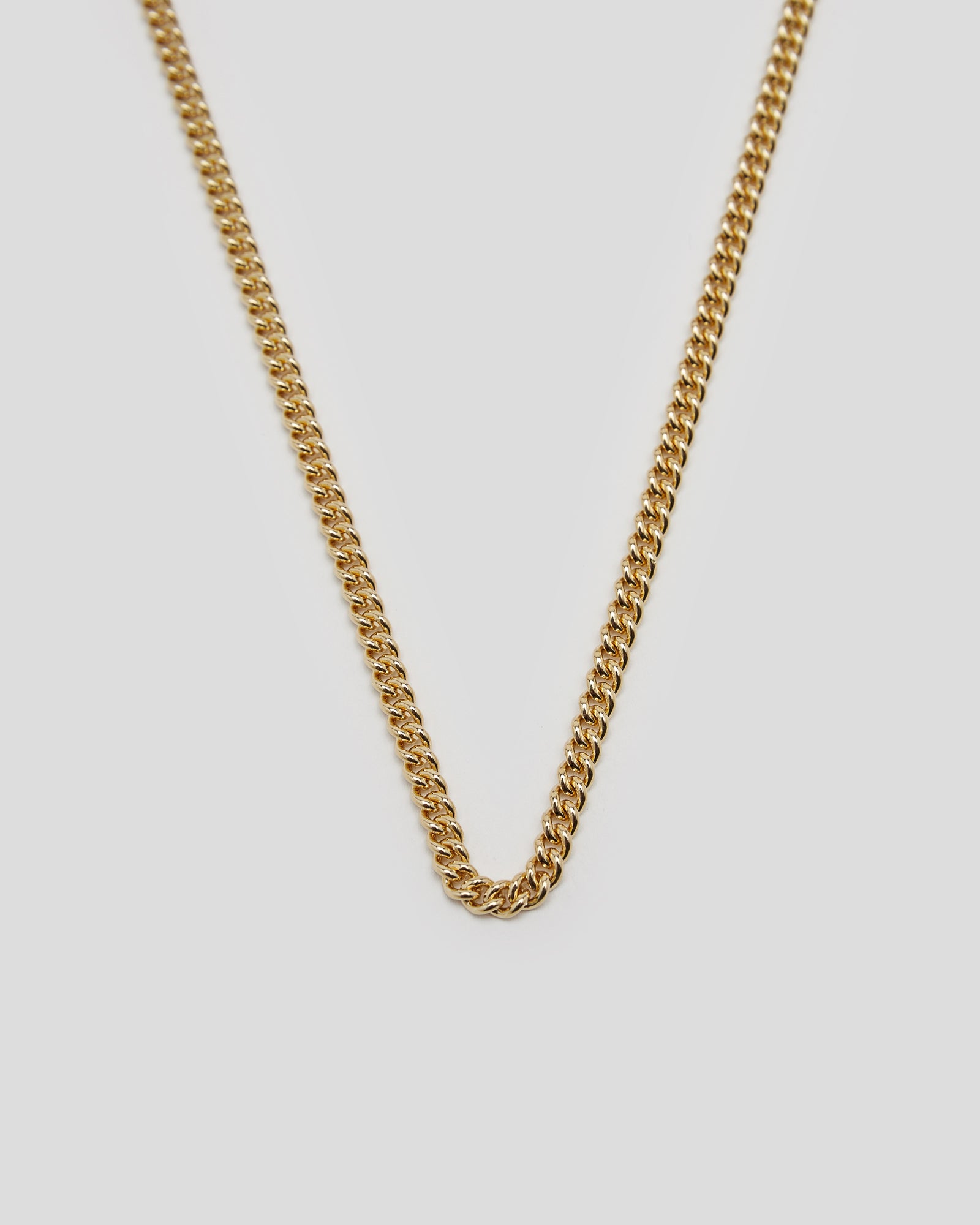 Rounded Curb Chain Thin in Gold