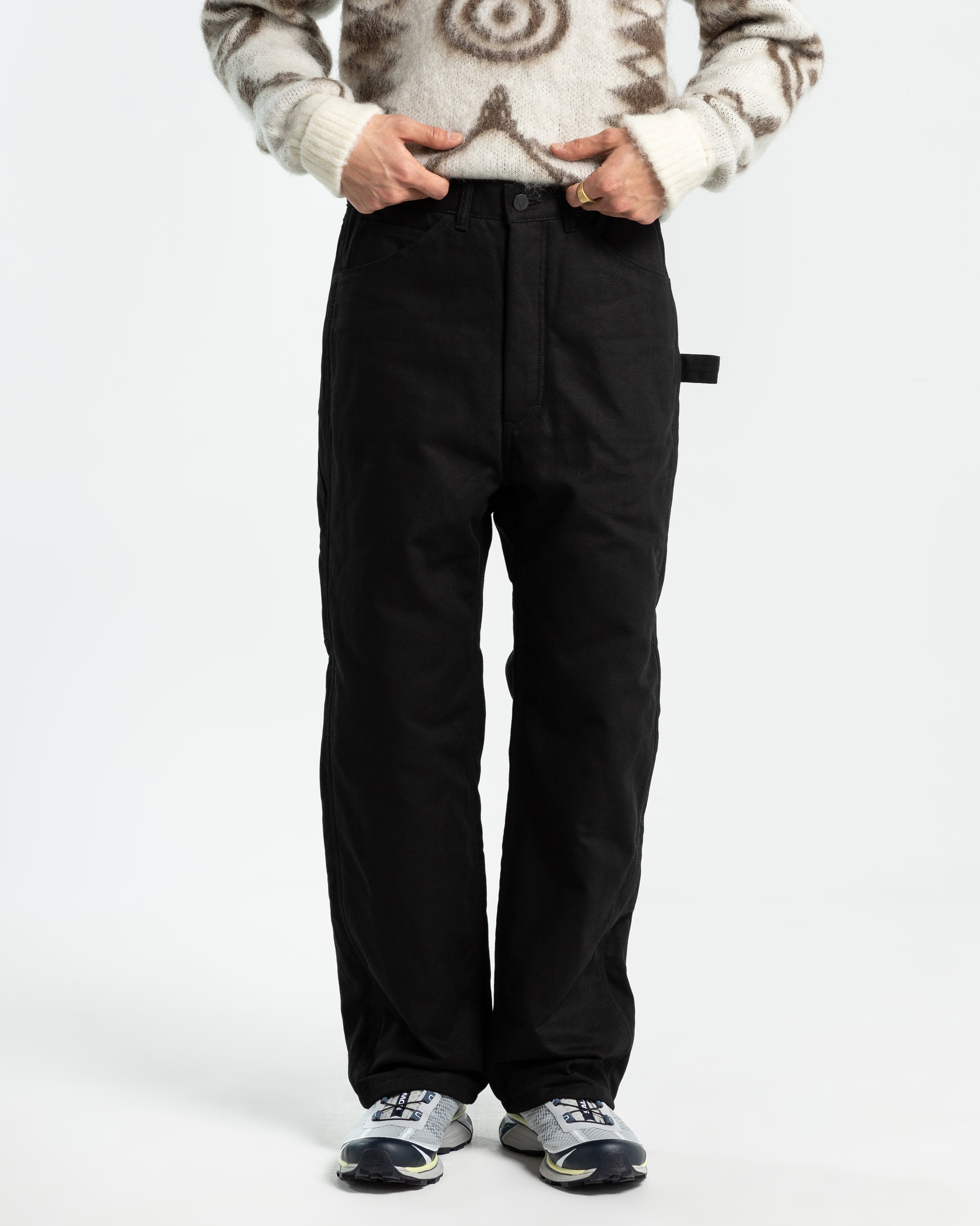 Lined Painter Pant in Black