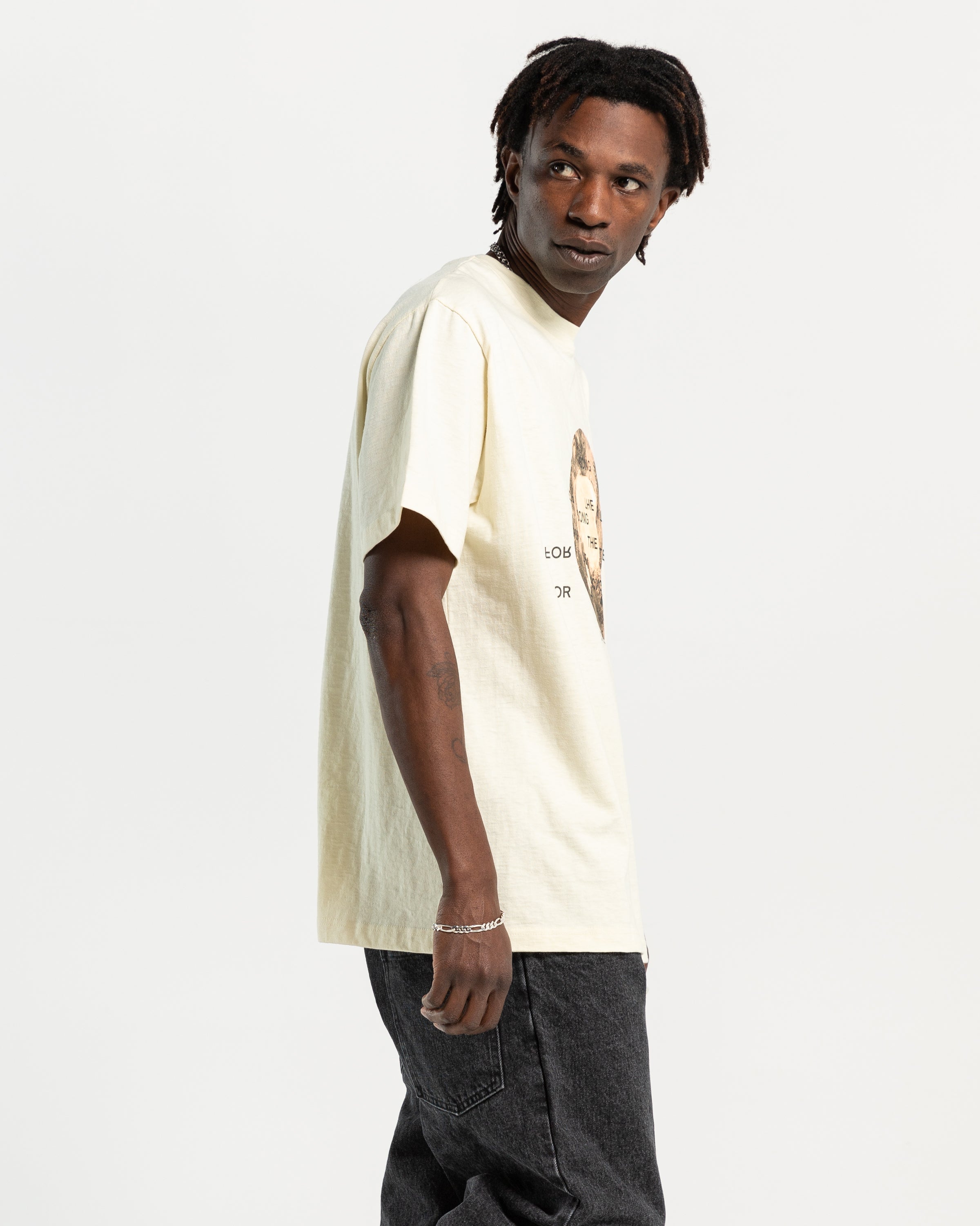 Yellow Cell T-Shirt in Off-White