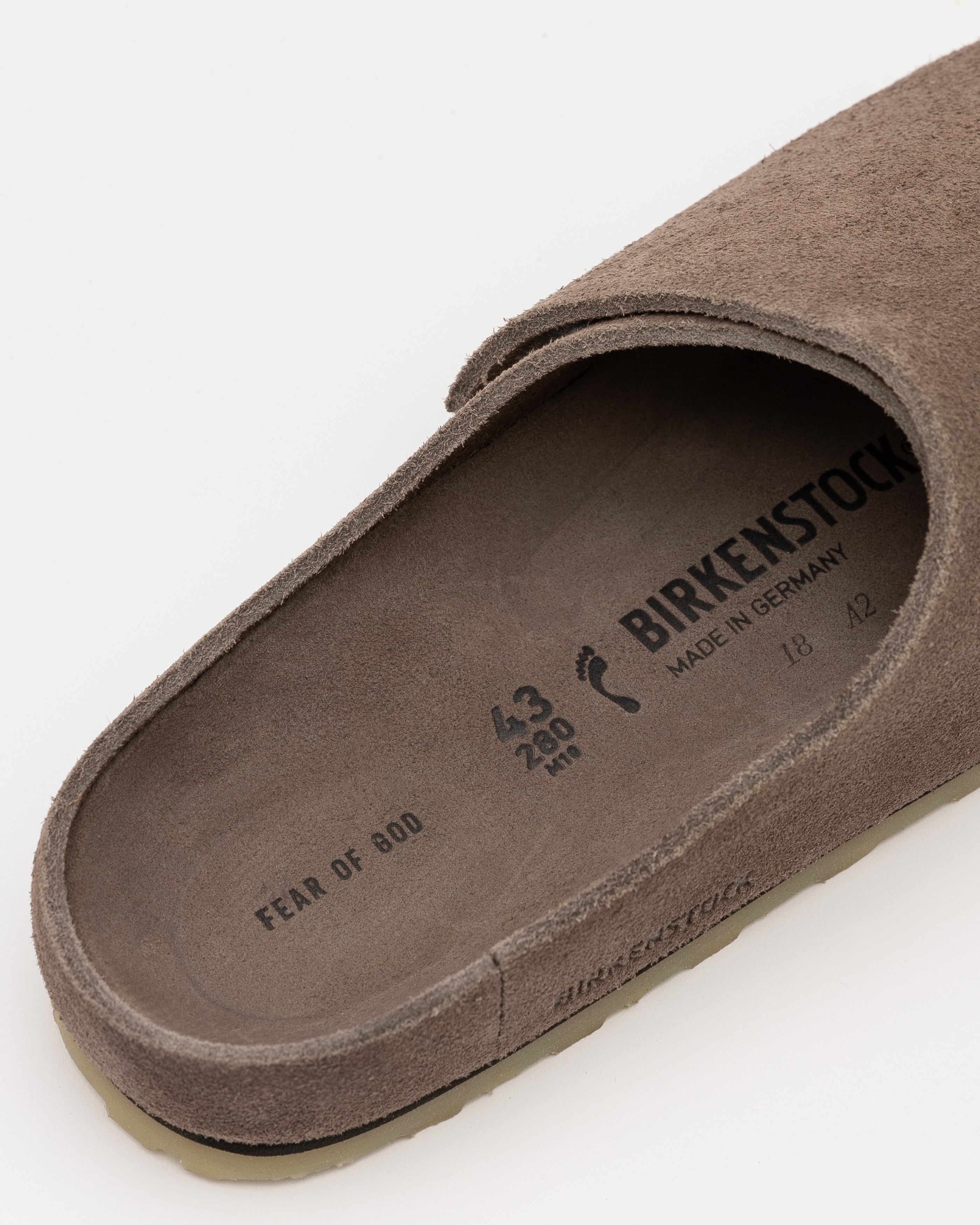 Birkenstock x Fear of God Los Feliz in Ash Suede