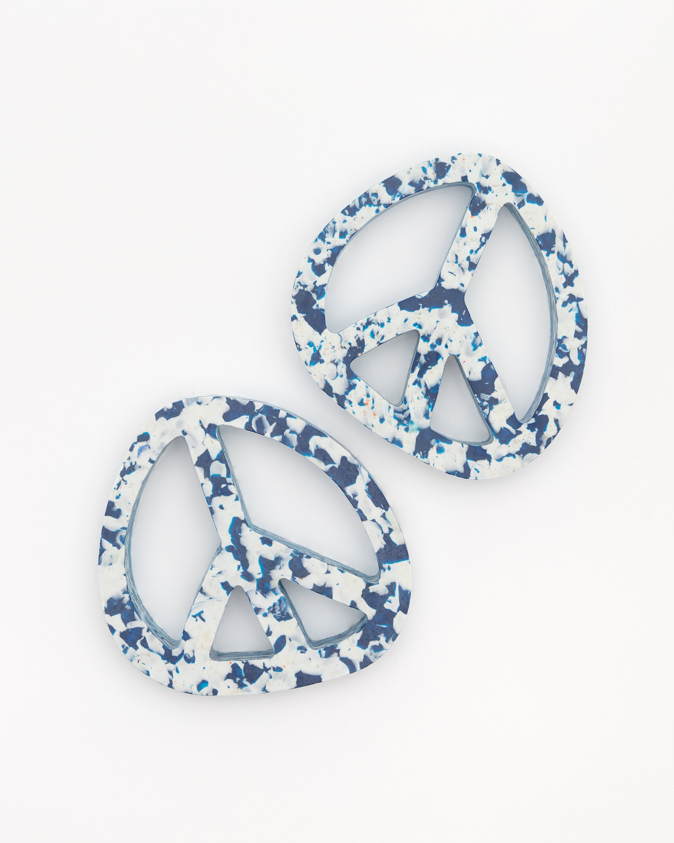 Peace on Earth Coasters in Blue Wave