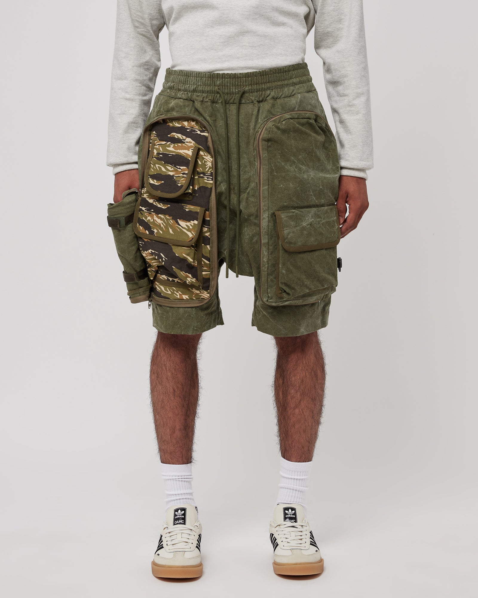 Clearance RYRJJ Men's Cargo Shorts Relaxed Fit Camouflage Short Pants  Outdoor Multi-Pocket Cotton Work Casual Shorts(NO Belt)(Army Green,M) 