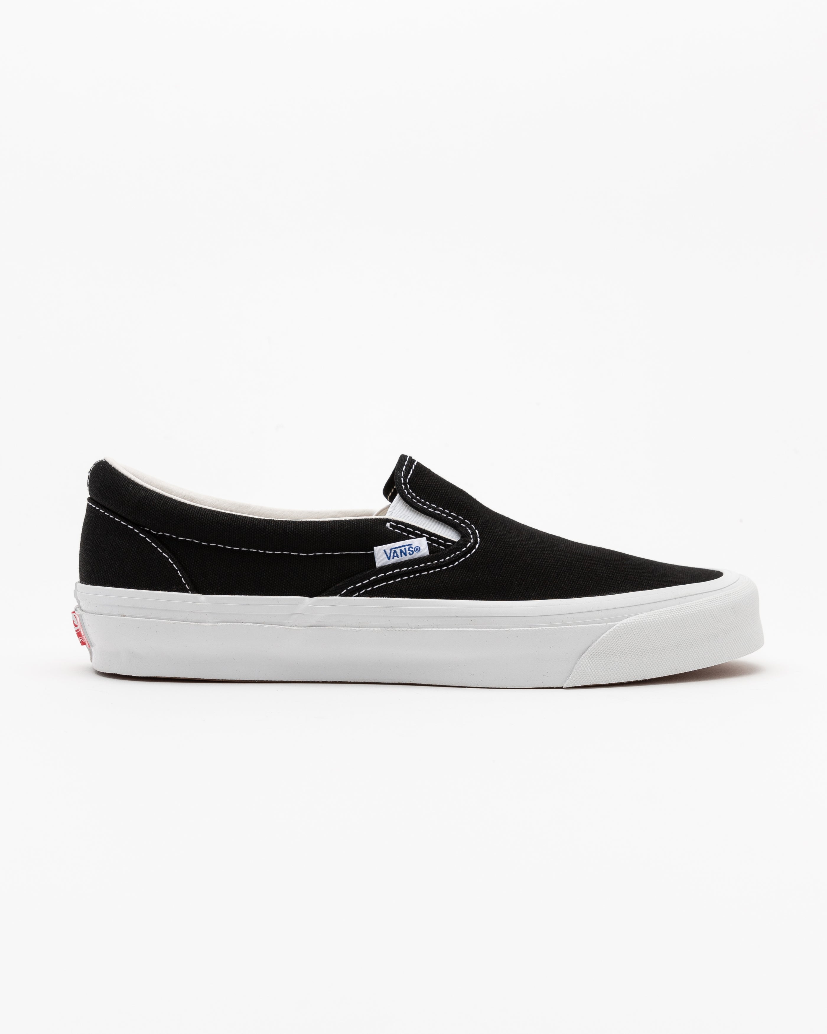 Vans og best sale slip on black