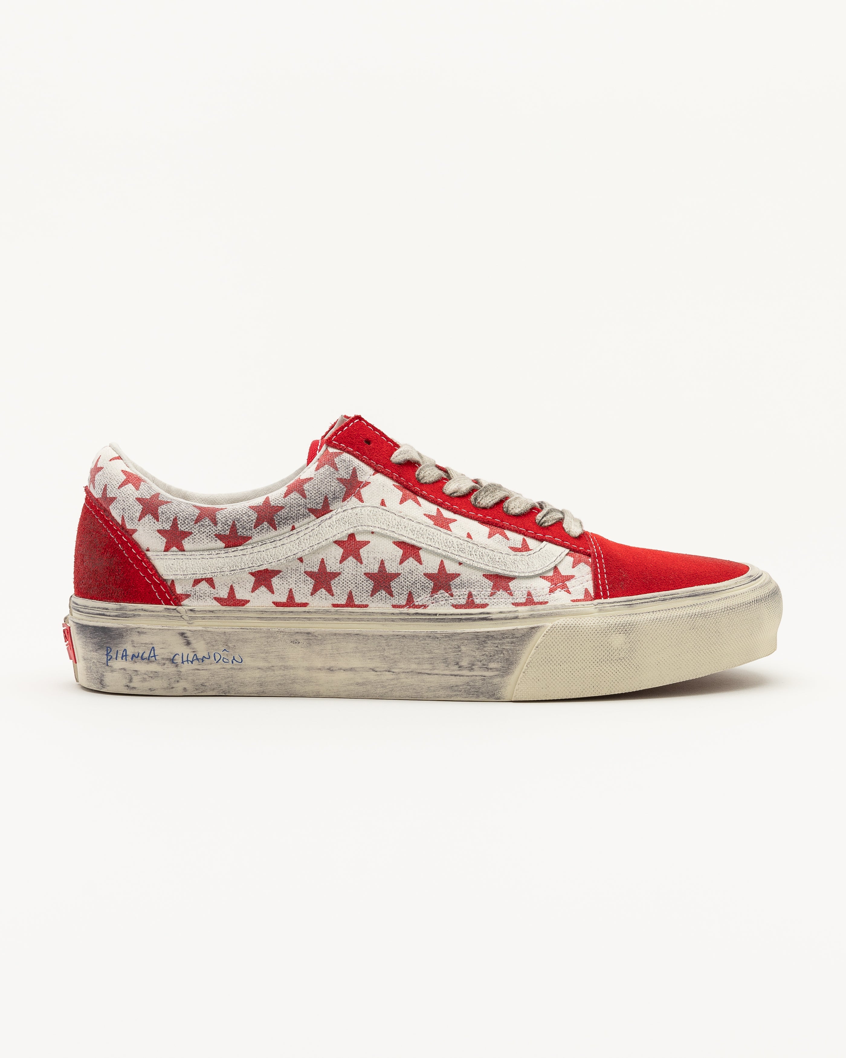 UA Old Skool VLT LX BIANCA CHANDON in Red and White