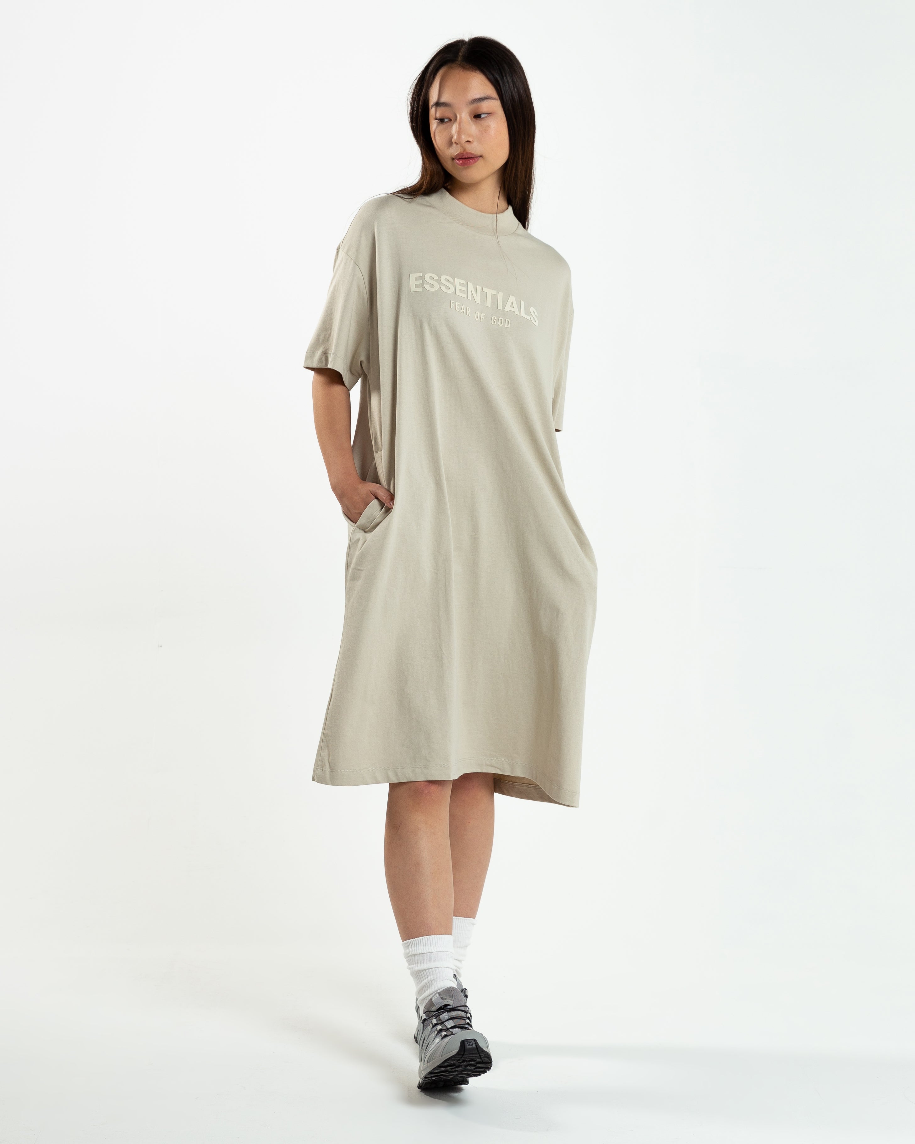 Women's T-Shirt Dress in Wheat